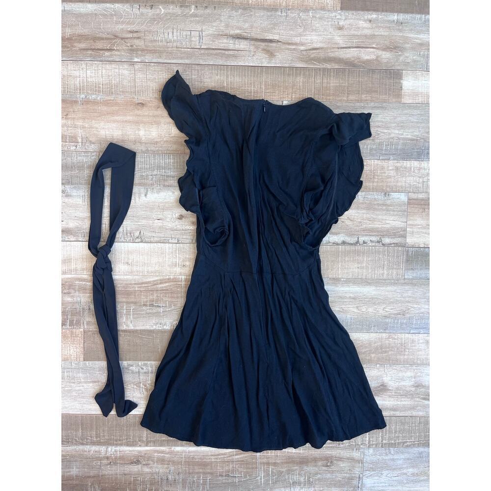 Reformation Tunisia Black Ruffle Dress Size 4 - Picture 4 of 5